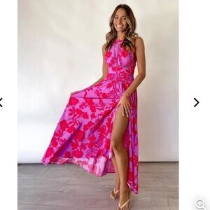 Floral Pink Maxi Dress